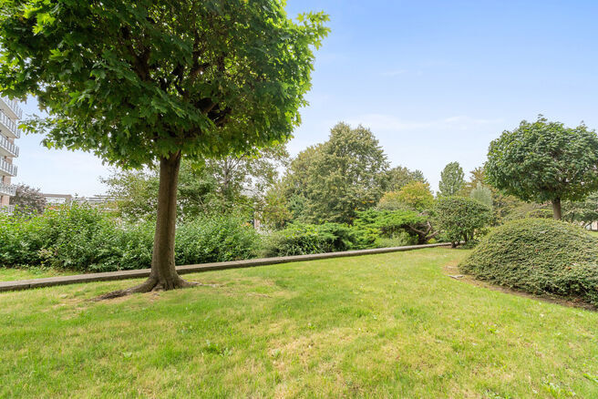 This ground-floor apartment with one bedroom features a spacious 20 m&sup2; terrace overlooking a park-like communal garden, as well as a cellar.
It is located in a quiet, green residential neighbourhood in Evere, with all amenities within walking distance: s