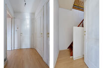 Dit duplexappartement op de tweede verdieping beschikt over 2 slaapkamers, 2 badkamers, 2 toiletten en een terras op het zuidwesten. Het is gelegen in een kleinschalige mede-eigendom met slechts drie appartementen.

Via de inkomhal komt u terecht in de ru