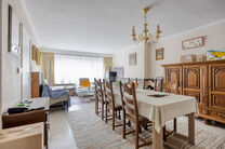 This two-bedroom apartment with garage and garden is located on the first floor of a small-scale co-ownership (6 apartments) in the center of Zaventem.

LAYOUT:
Upon entering the apartment, you are welcomed into the entrance hall, which leads to the spaci