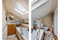 This picturesque family home is perfectly located and offers two bedrooms, with the potential to add a third. It features a full basement, a bright veranda, and a spacious south-facing terrace.

LAYOUT:
You enter the home through a hallway that leads to t